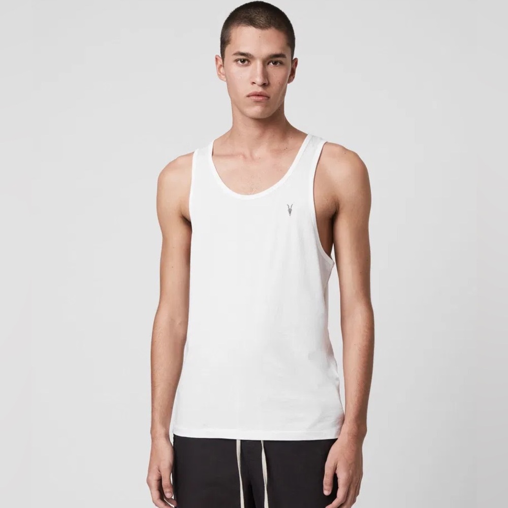 AllSaints Tonic Vest T-Shirt Sleeveless Tank White Medium
